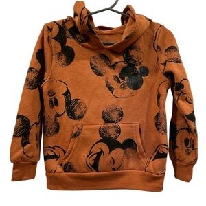 Kids Orange Mickey Mouse Hoodie